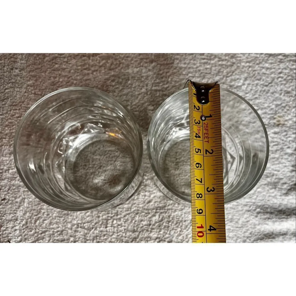 Set of 2 Vintage The Famous Grouse Scotch Whisky Low Ball Glasses Etched France